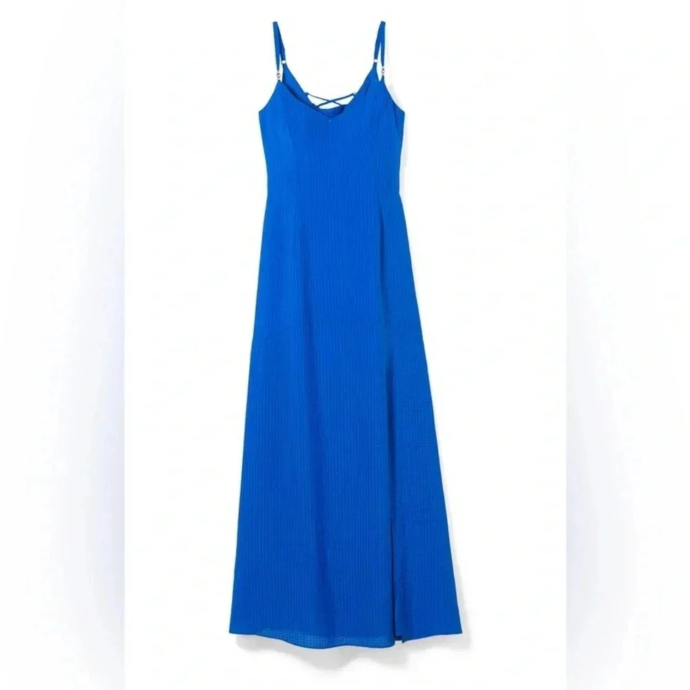 White House Black Market Cobalt Blue Maxi Dress with Spaghetti Straps